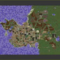 Modern 3D Island Model Featuring Urban Layout Water Areas And Green Spaces