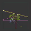 Aerial Planning of Modern Building Complex With Green Surroundings and Road Layout