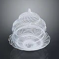 Elegant Modern White Spiral Line Furniture Lamp Shade With Unique Structure Design