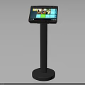 Interactive Touchscreen Display Electronic Appliance with Floor Stand for Public Use 3d model