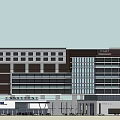 Modern Urban Building Complex With Green Spaces Central Plaza And Roads