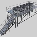 Feeding Platform Feeding Equipment Platform Workshop Feeding Conveying Equipment 3d model