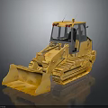 Yellow Bulldozer Construction Equipment with Tracked Undercarriage Front Blade and Enclosed Cab