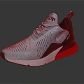 Nike Light Blue Mesh Running Shoes With Black Red Accents And Lace Up Design