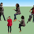 Many characters 3d model