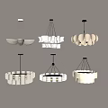 Various Modern Contemporary Chandeliers With White Wooden Design Elements For Interior Decor