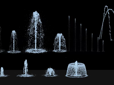 Garden Ornaments Featuring Various Decorative Water Fountain Styles And Designs 3d model
