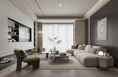 modern living room 3d model