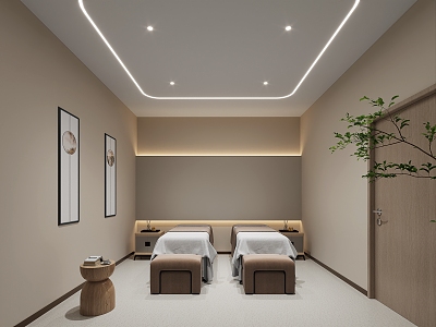 Modern SPA Beauty Therapy Room 3d model