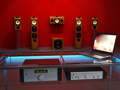 modern sound playback hall model