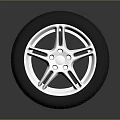 High Quality Car Parts Tire With White Spoke Wheel Rim Design