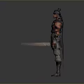 Warrior Samurai Soldier Guard Assassin Killer Ancient Soldier Ancient Assassin Killer 3d model