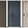 Modern Stylish Hinged Doors With Three Color Options And Sleek Design 3d model