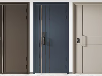 Modern swing door entry door 3d model