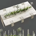 Elegant Dining Table Decor With Glass Bottles Candles Greenery And Linen Runners
