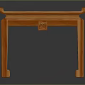 Traditional Wooden Console Table With Carved Legs And Decorative Surface Design