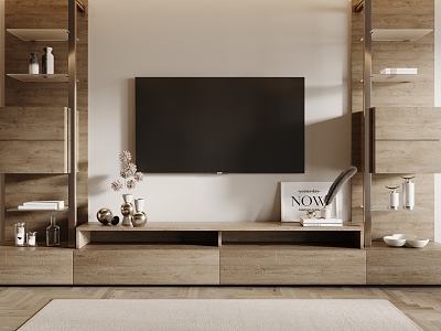 Modern TV background wall model