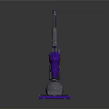 Upright Purple And Gray Vacuum Cleaner With Modern Design And Handle