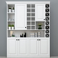 Wine Cabinet White Wine Cabinet Solid Wood Wine Cabinet Integral Wine Cabinet 3d model