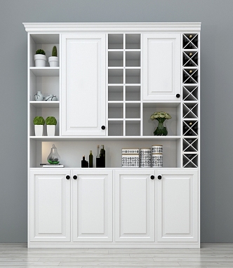 Wine Cabinet White Wine Cabinet Solid Wood Wine Cabinet Integral Wine Cabinet 3d model