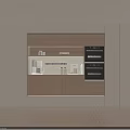 Modern Light Wood Sideboard With Built in Ovens Coffee Maker And Decorative Cups