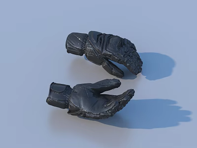Practical Black Gloves A Stylish Pair For Daily Household Use With Comfortable Fit 3d model