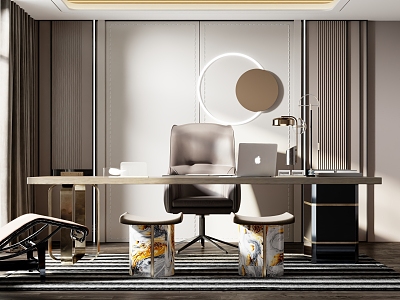 Light Luxury Desk and Chair model