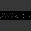 Full Size Standard Computer Keyboard With White Letters For Office Use