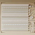 European-style gypsum line gypsum line corner line carved lamp panel Roman column 3d model
