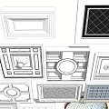 Various Stylish Ceiling Designs with Different Shapes and Decorative Patterns