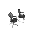 Modern Mesh Back Office Chairs With Wheeled And Fixed Bases Design