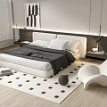 Modern Minotti Background Double Bed 3d model