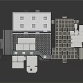 Modern Modular Industrial Structure With Metal Components And Grid Platform