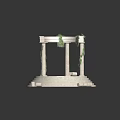 Ancient Style Circular Stone Platform With Steps Columns Green Vines And Archway 3d model