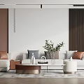Modern Sofa Coffee Table Combination Simple Sofa Coffee Table Combination 3d model