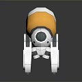 Game and Movie Character Multi Legged Robot With White Yellow Gray Design And Camera Eye