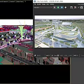 Aerial Planning of Urban Sports Complex With Green Roof Road Network and Natural Landscape