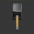 Sturdy Metal Head Weapon Hammer with Wooden Handle and Rivet Design