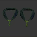 Navy Blue Decorative Scarves With Gold Pendants For Daily Life Accessories Use