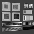 Various White Air Conditioner Vent Designs For Home Wall Installation