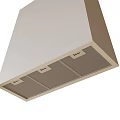 Modern Beige Kitchen Range Hood With Efficient Ventilation And Filter Design 3d model