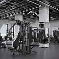 Modern Fitness Gym With Various Exercise Equipment And Spacious Training Area