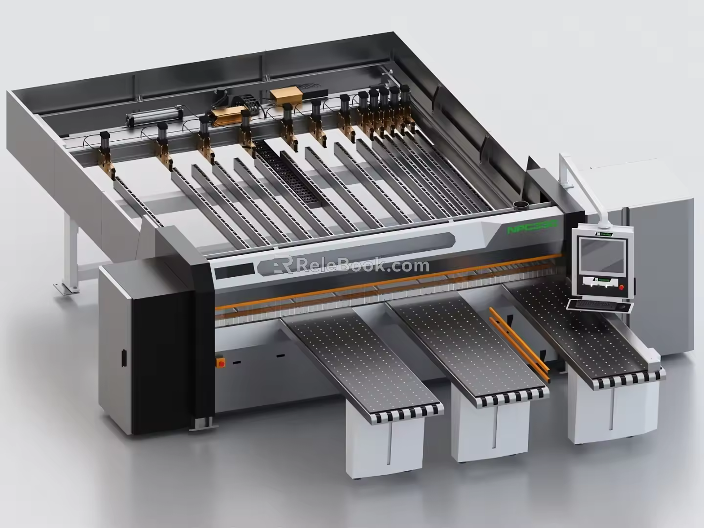 CNC Machine Tool CNC Lathe Drilling Machine Grinder Machine Tool Production Line Workshop Processing Equipment Grate Bed 3d model