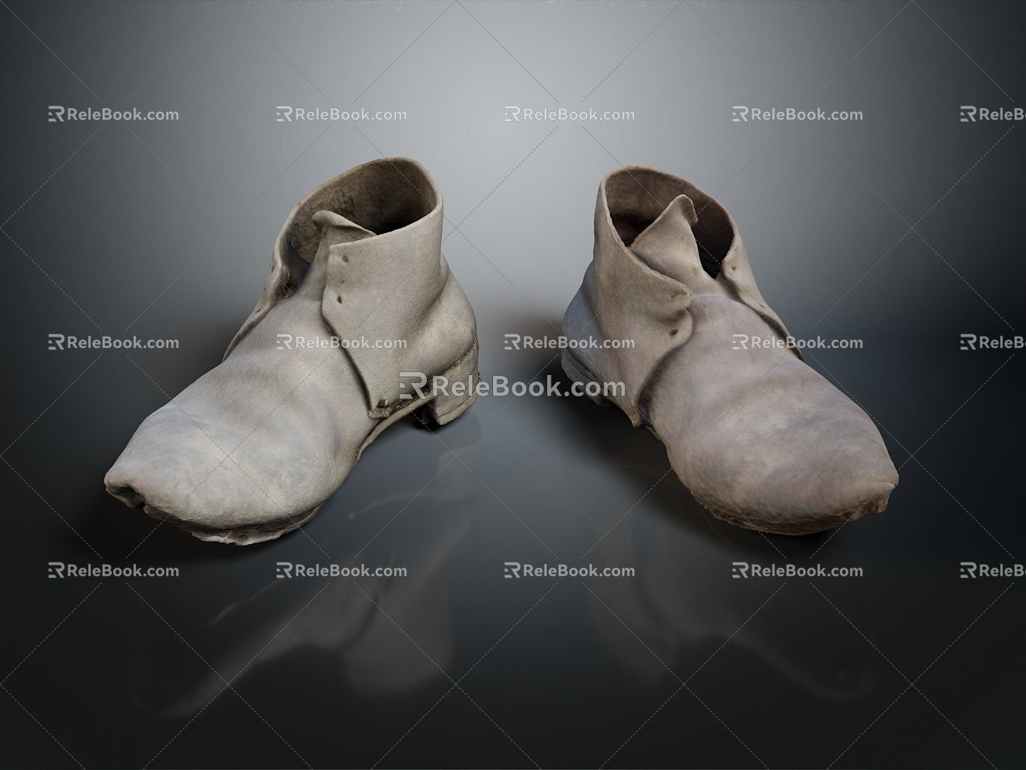 Old Leather Shoes Old Shoes Low-top Leather Shoes Casual Leather Shoes Low-top Leather Shoes Casual Shoes Jogging Shoes 3d model