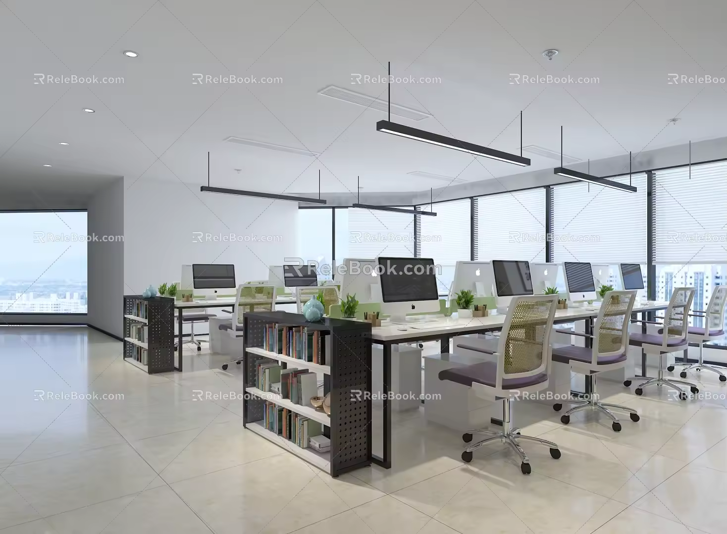 Modern Office Space Open Office Space Company Open Office Area Office Space Office Negotiation Area 3d model