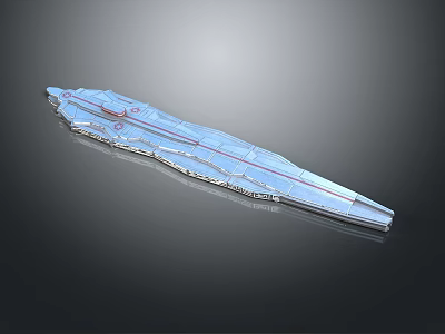 Futuristic 3D Spaceship Model With Streamlined Structure For Deep Space Exploration 3d model