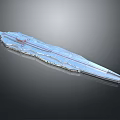 Futuristic 3D Spaceship Model With Streamlined Structure For Deep Space Exploration
