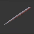 Artistic Handcrafted Red Long Sculpture With Intricate Textured Surface Design