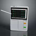 Portable ECG Monitor With Screen Displaying Heart Rate Waveform And Probe