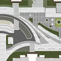 Garden Landscape Design Featuring Curved Pathways Green Lawn Water Features And Planting Zones